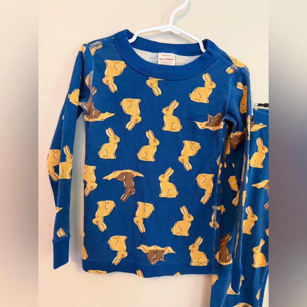 Hanna Andersson Blue Bunny Print Pajama Set - Picture 2 of 4